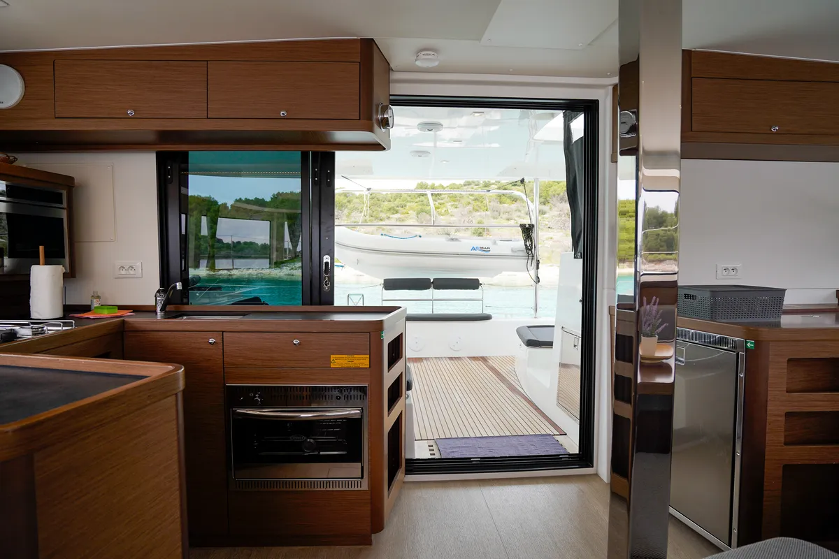 Galley of Vesper, a Lagoon 42 catamaran at Seget Donji, Croatia