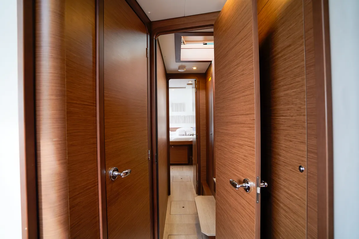 Salon of Vesper, a Lagoon 42 catamaran at Seget Donji, Croatia