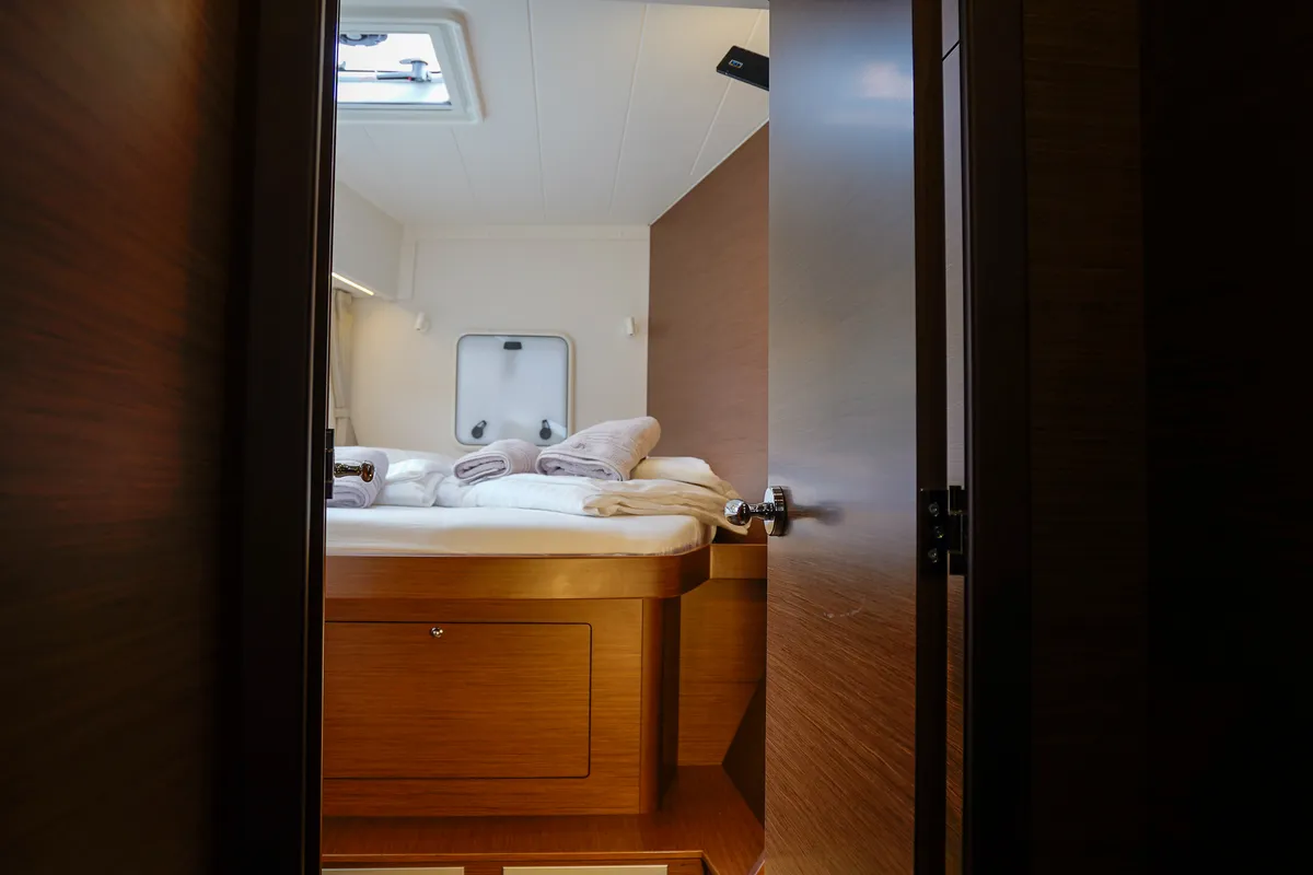 Cabin on Vesper, a Lagoon 42 catamaran at Seget Donji, Croatia