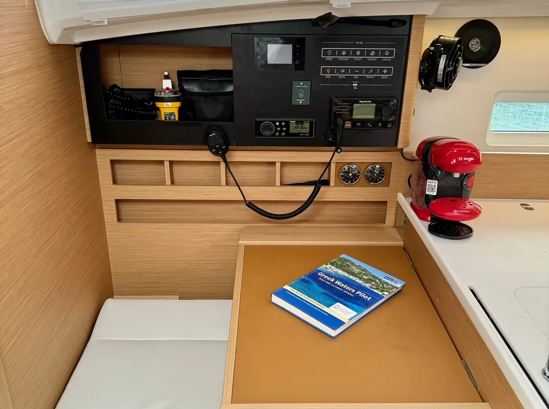 LUCIA, a Jeanneau Sun Odyssey 410 sailboat at Municipal Unit of Lefkada, Greece