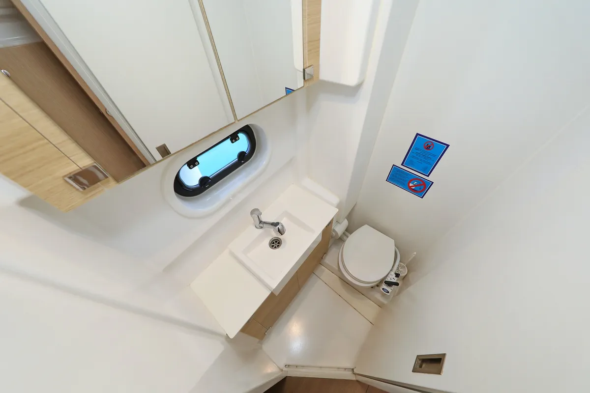 Head on Escape I, a Bali 4.1 catamaran at Grad Trogir, Croatia