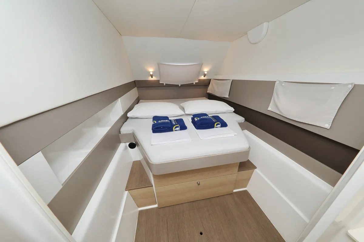 Cabin on Escape I, a Bali 4.1 catamaran at Grad Trogir, Croatia