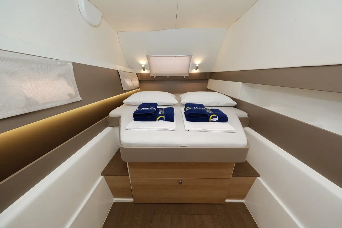 Cabin on Escape I, a Bali 4.1 catamaran at Grad Trogir, Croatia