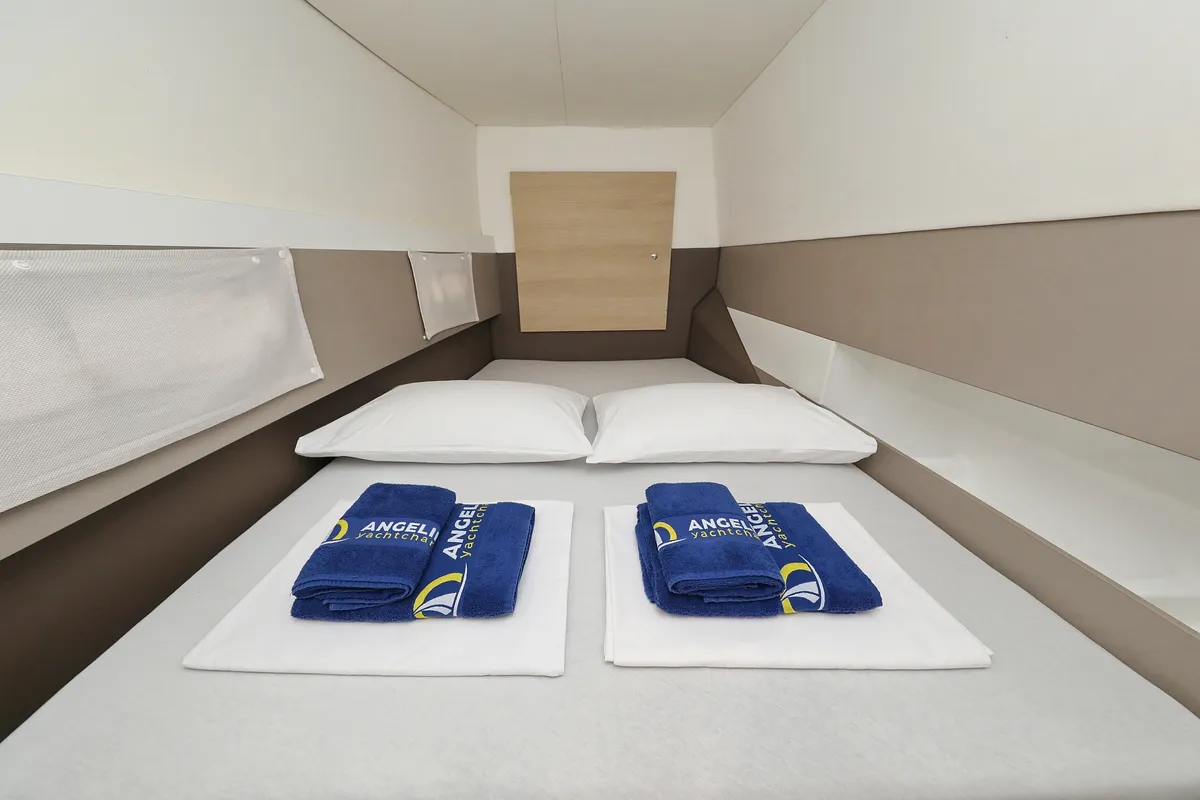 Cabin on Escape I, a Bali 4.1 catamaran at Grad Trogir, Croatia