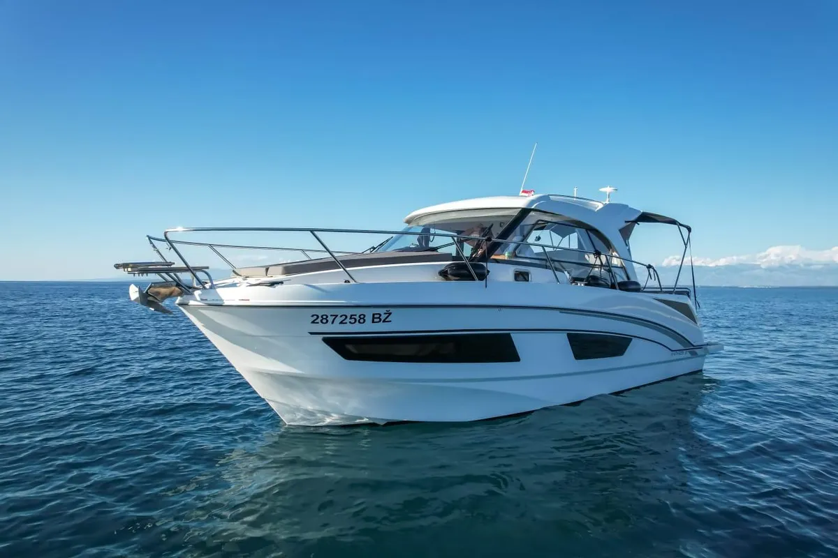 Exterior view of M & N, a Beneteau Antares 9 OB motorboat at Zadar, Croatia