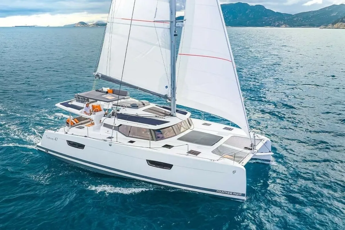 Premium +, a Fountaine Pajot Tanna 47 catamaran at Alameda, United States