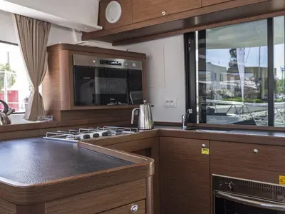 Galley of Orlan, a Lagoon 42 catamaran at Grad Šibenik, Croatia