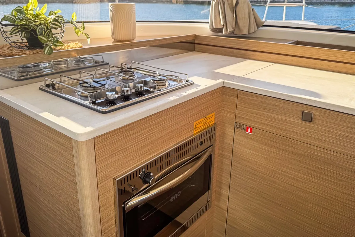 Galley of Maša, a Lagoon 43 catamaran at Seget Donji, Croatia