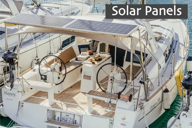 Cockpit of HAPPY, a Beneteau Oceanis 38 sailboat at Šibenik, Croatia