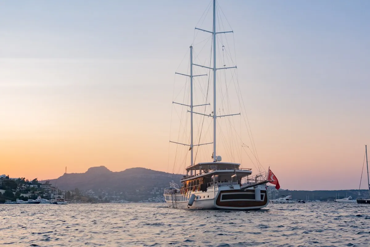 Exterior view of Caustic, a Custom Made Caustic sailboat at Bodrum, Turkey