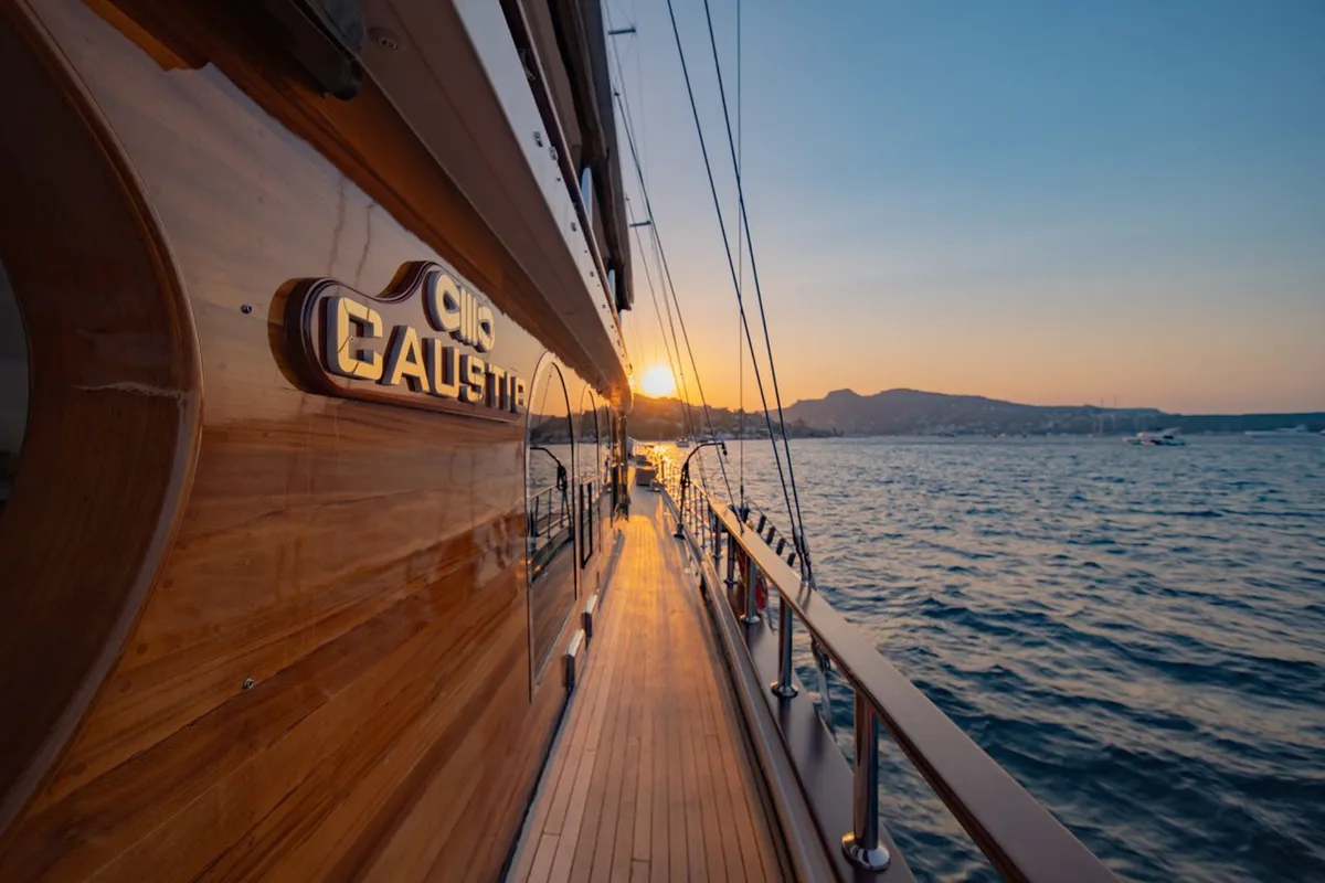 Exterior view of Caustic, a Custom Made Caustic sailboat at Bodrum, Turkey