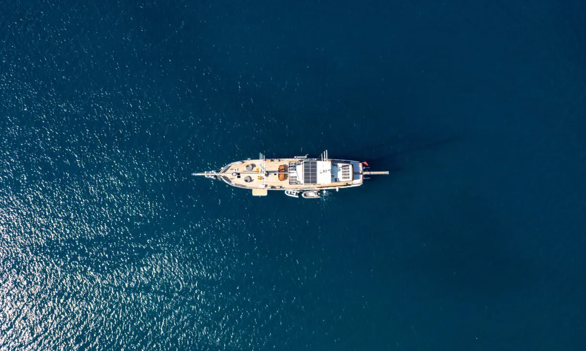 Exterior view of Caustic, a Custom Made Caustic sailboat at Bodrum, Turkey