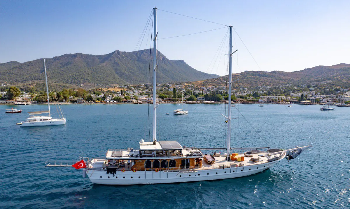Exterior view of Caustic, a Custom Made Caustic sailboat at Bodrum, Turkey