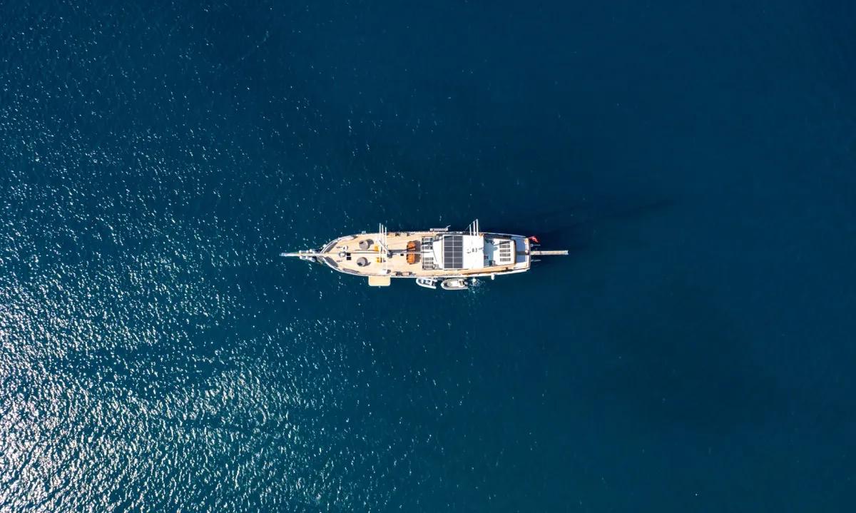 Exterior view of Caustic, a Custom Made Caustic sailboat at Bodrum, Turkey