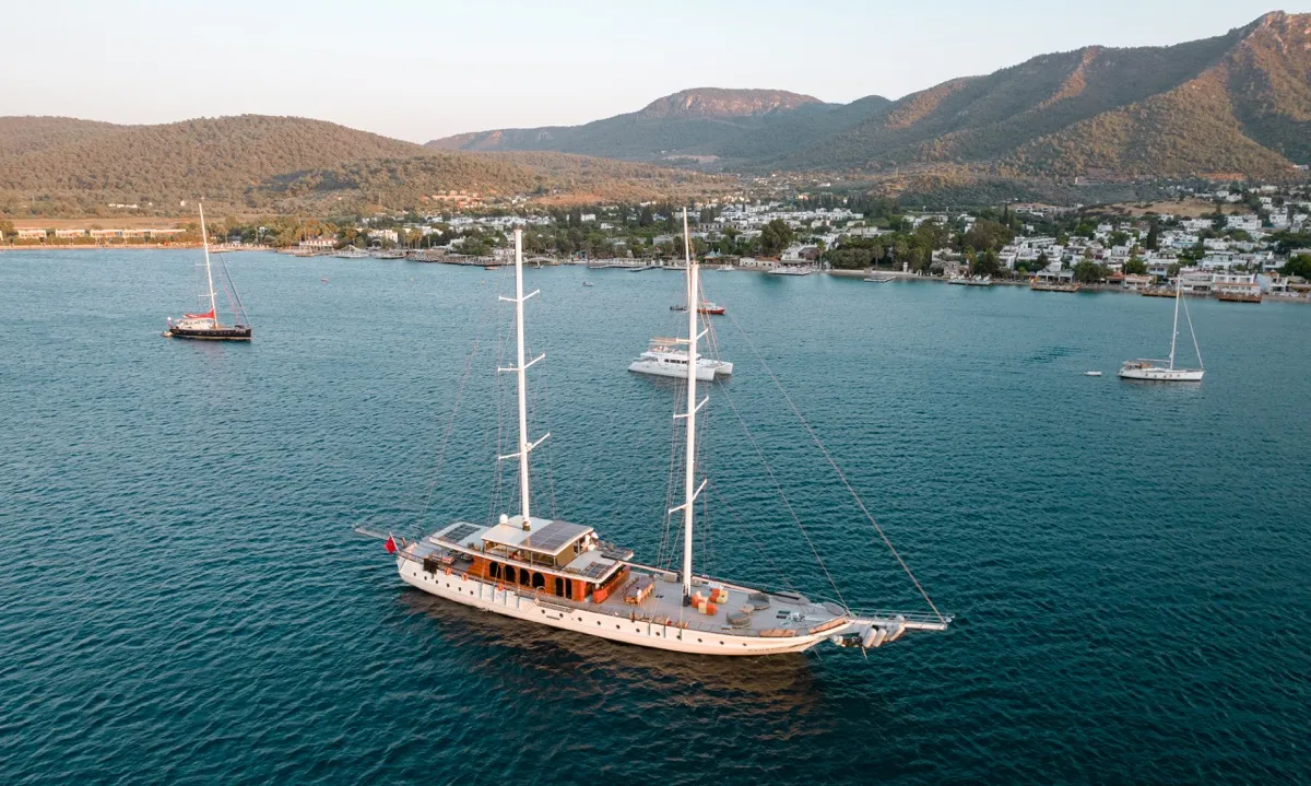 Exterior view of Caustic, a Custom Made Caustic sailboat at Bodrum, Turkey