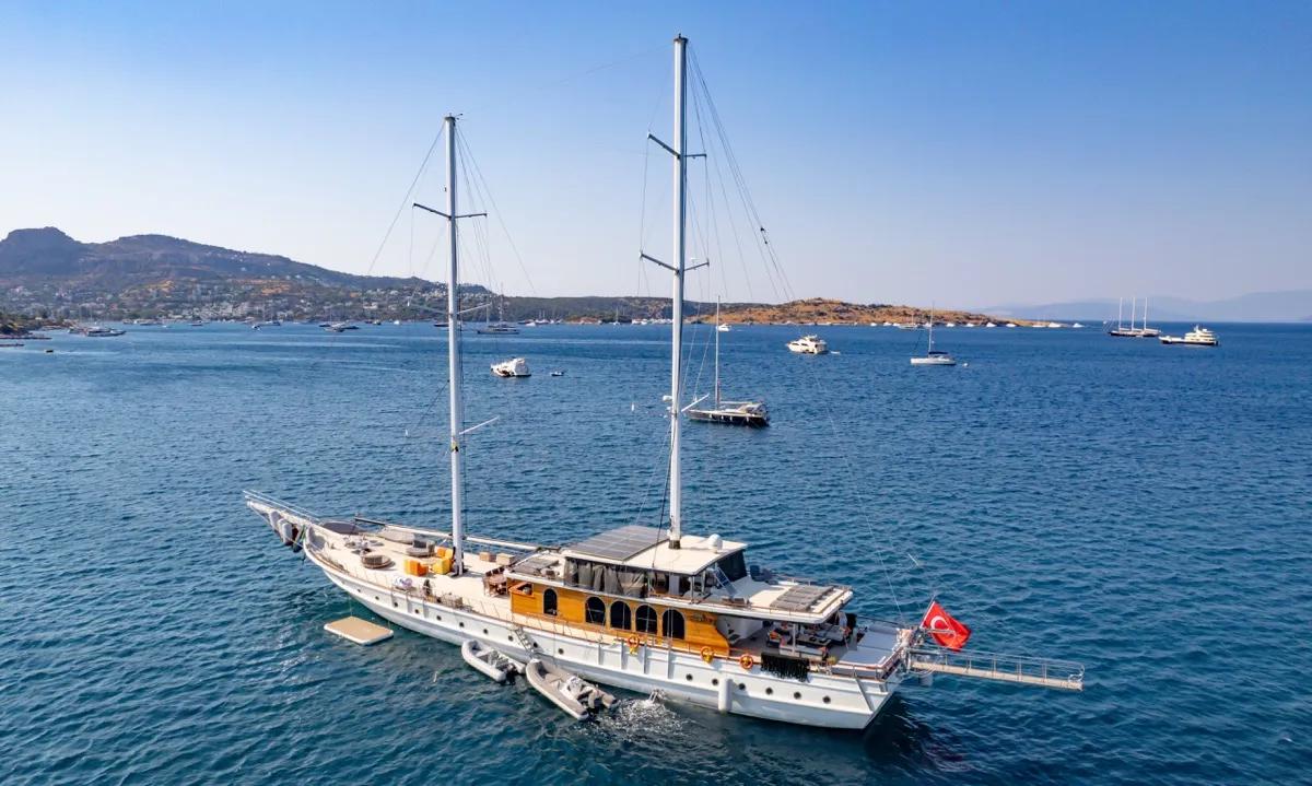 Exterior view of Caustic, a Custom Made Caustic sailboat at Bodrum, Turkey