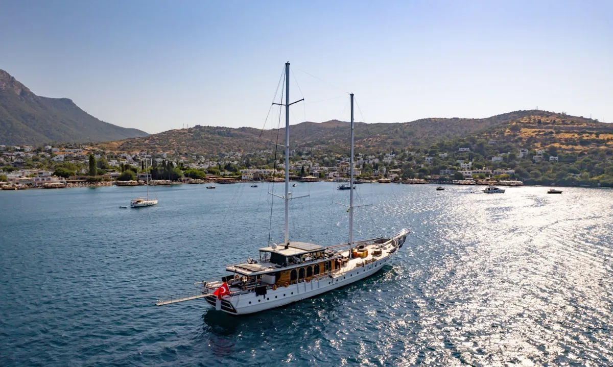Exterior view of Caustic, a Custom Made Caustic sailboat at Bodrum, Turkey