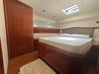 Cabin on DIVA, a Rizzardi 50 Top Line motorboat at Nettuno, Italy