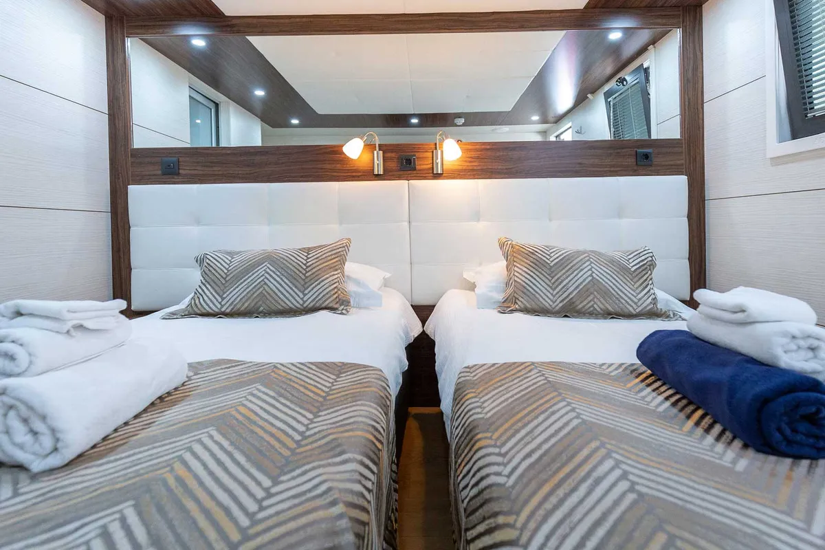 Cabin on Premium +, a Gulet Power Catamaran catamaran at Split, Croatia