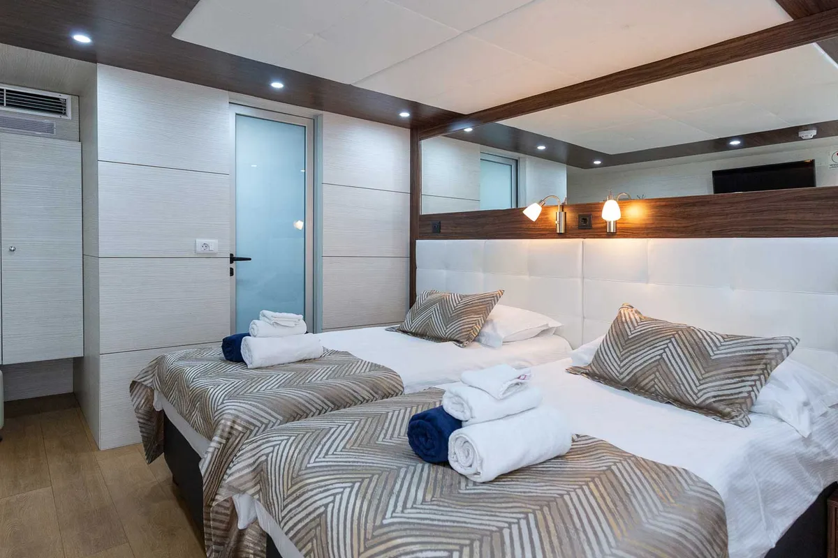 Cabin on Premium +, a Gulet Power Catamaran catamaran at Split, Croatia