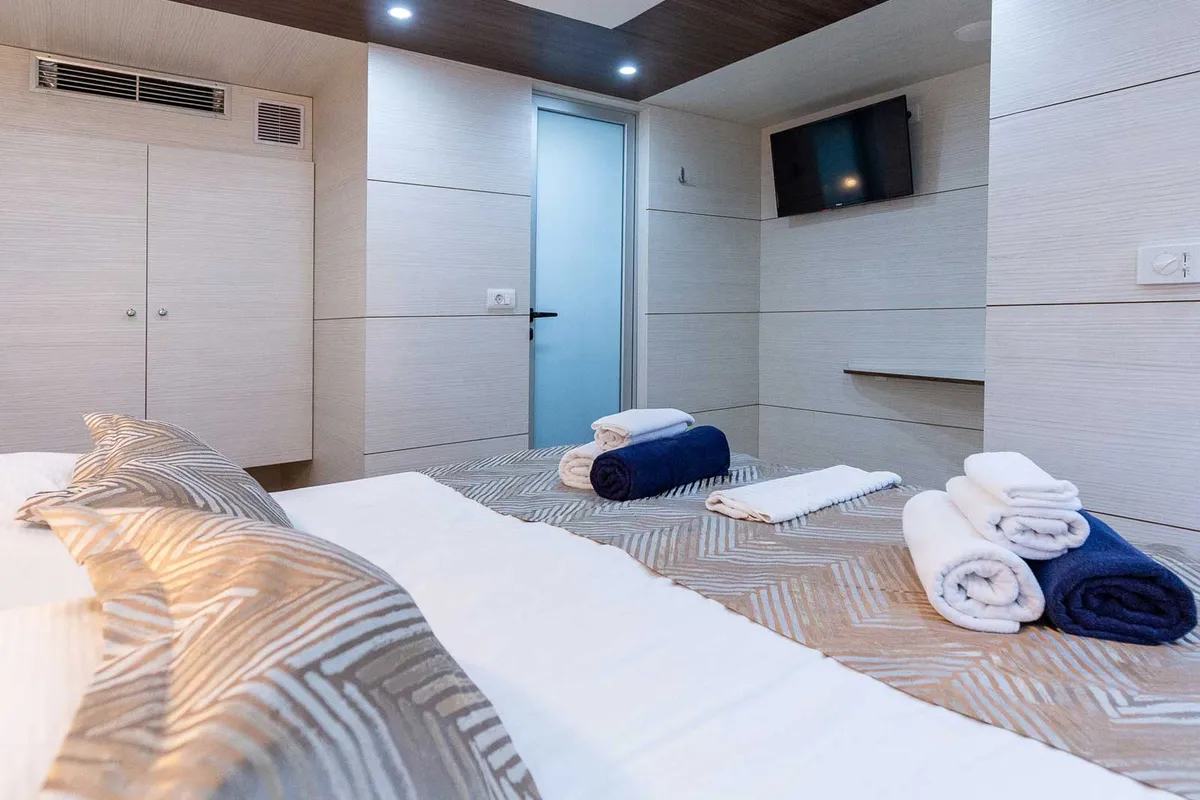 Cabin on Premium +, a Gulet Power Catamaran catamaran at Split, Croatia