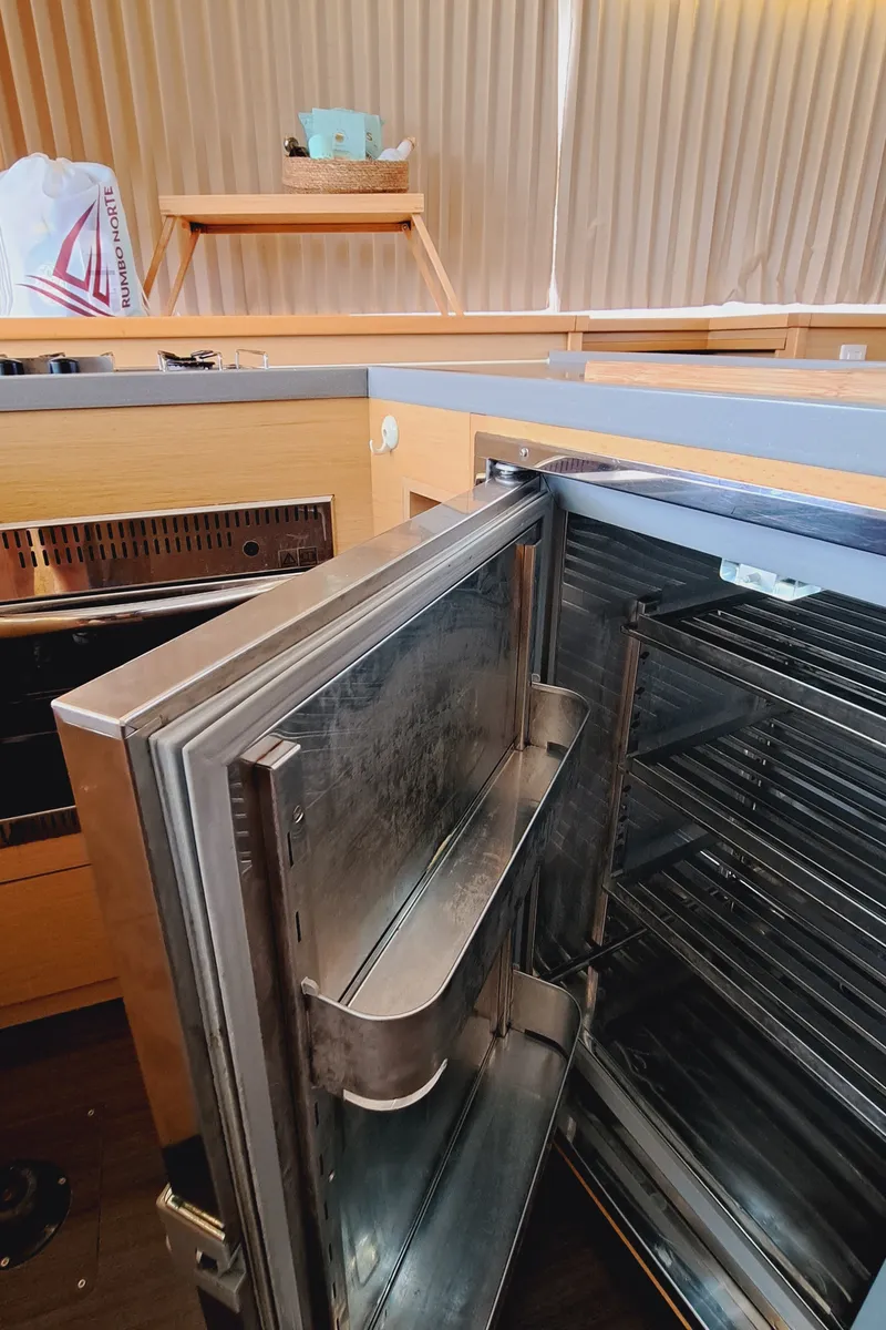 Galley of Lluna, a Lagoon 450 catamaran at Sant Antoni de Portmany, Spain