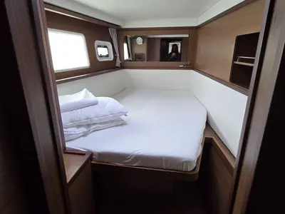 Cabin on Elenya, a Lagoon 450 S catamaran at Općina Marina, Croatia