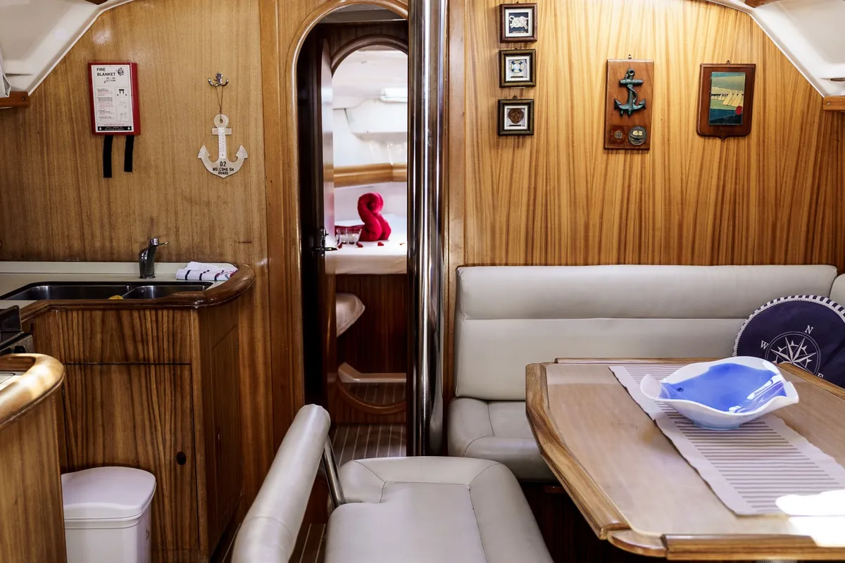 Andromeda, a Dufour 43 sailboat at Municipal Unit of Ellomenos, Greece