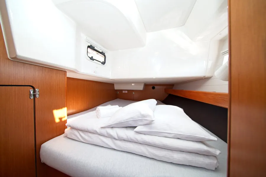 Cabin on MH 72, a Bavaria Cruiser 41 sailboat at Murter, Croatia
