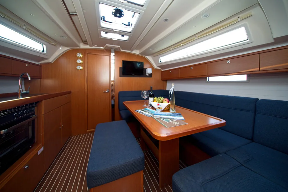 Salon of MH 72, a Bavaria Cruiser 41 sailboat at Murter, Croatia