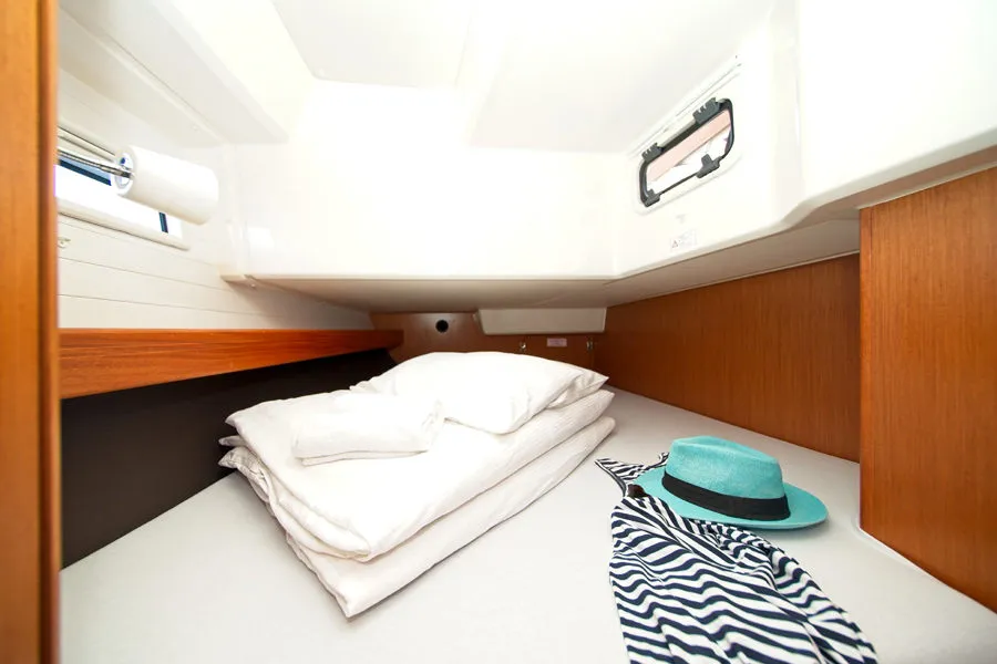 Cabin on MH 72, a Bavaria Cruiser 41 sailboat at Murter, Croatia