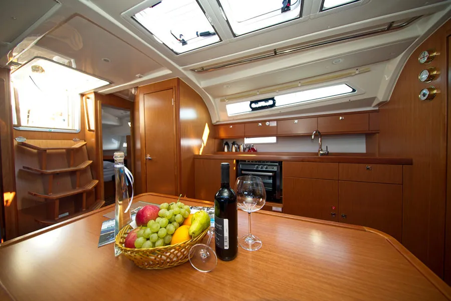 Salon of MH 72, a Bavaria Cruiser 41 sailboat at Murter, Croatia