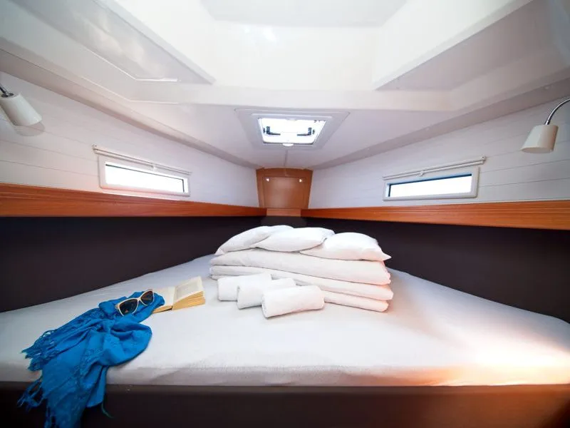 Cabin on MH 72, a Bavaria Cruiser 41 sailboat at Murter, Croatia