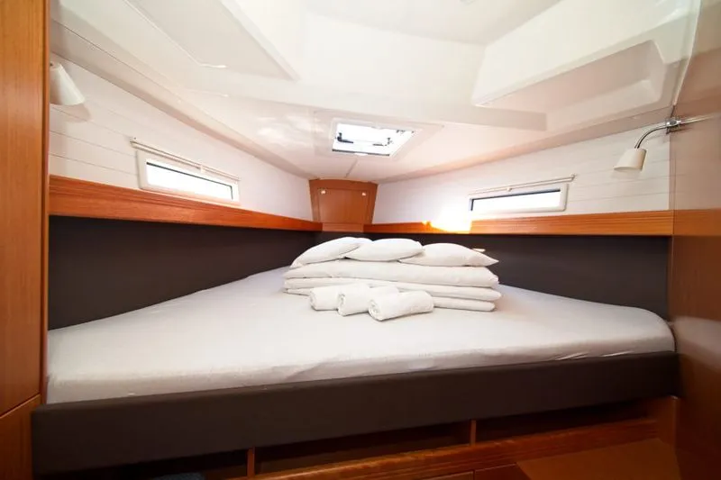 Cabin on MH 72, a Bavaria Cruiser 41 sailboat at Murter, Croatia