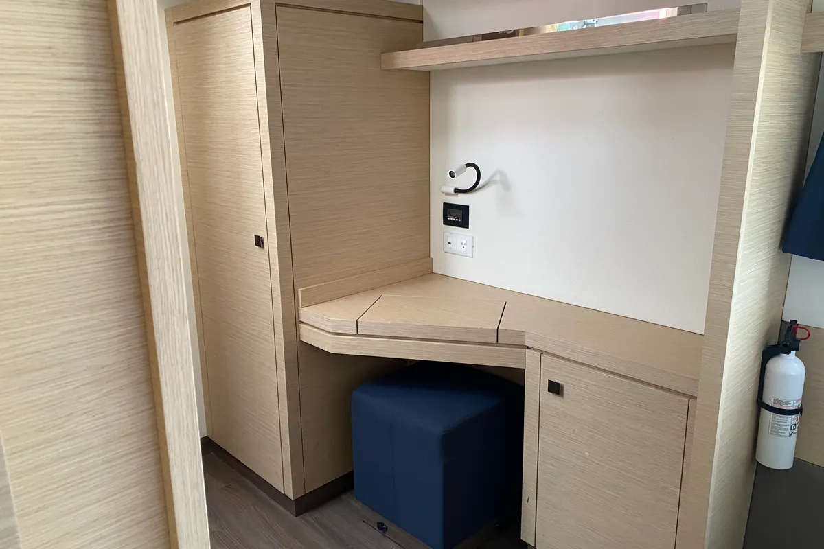 Cabin on Island Life, a Fountaine Pajot Lucia 40 catamaran at Road Town, British Virgin Islands