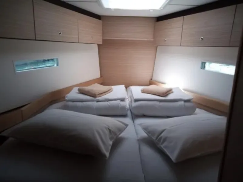 Cabin on STYRIA, a D&D Kufner 50 sailboat at Punat, Croatia