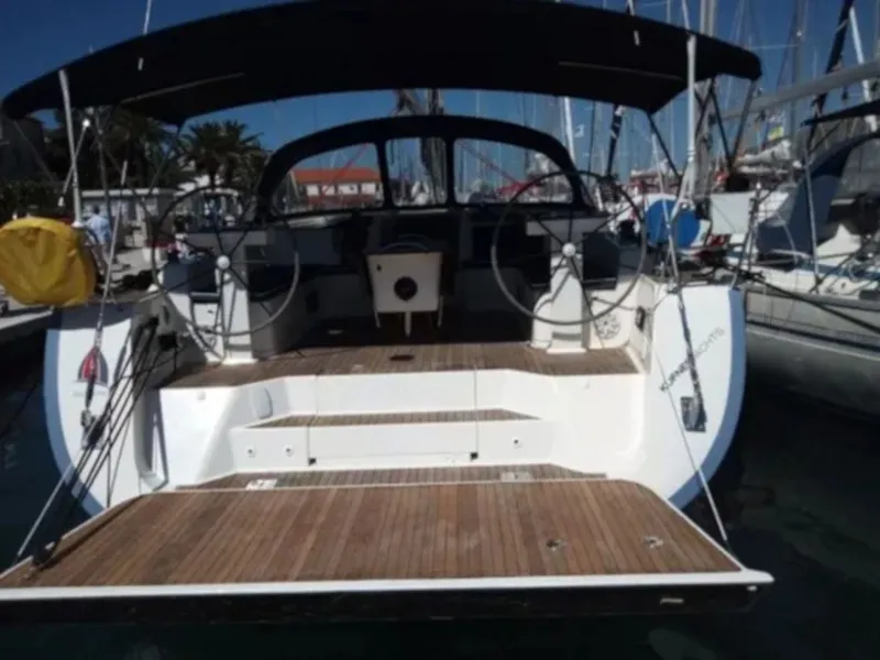 Exterior view of STYRIA, a D&D Kufner 50 sailboat at Punat, Croatia