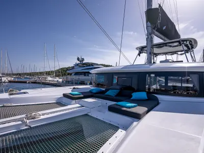 Deck of Sofia, a Lagoon 46 catamaran at Općina Rogoznica, Croatia
