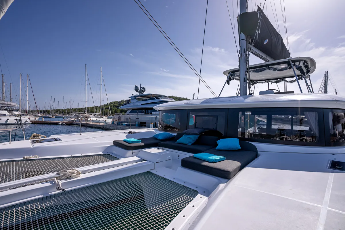 Deck of Sofia, a Lagoon 46 catamaran at Općina Rogoznica, Croatia