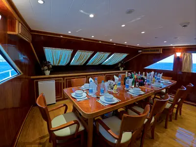 Salon of Snefro Pearl, a Gulet Luxury Motor Yacht motor yacht at Sharm El Sheikh, Egypt