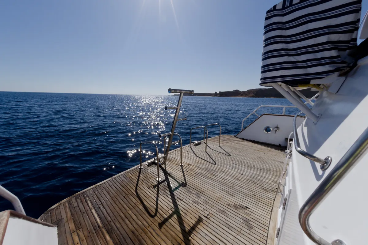 Deck of Snefro Pearl, a Gulet Luxury Motor Yacht motor yacht at Sharm El Sheikh, Egypt