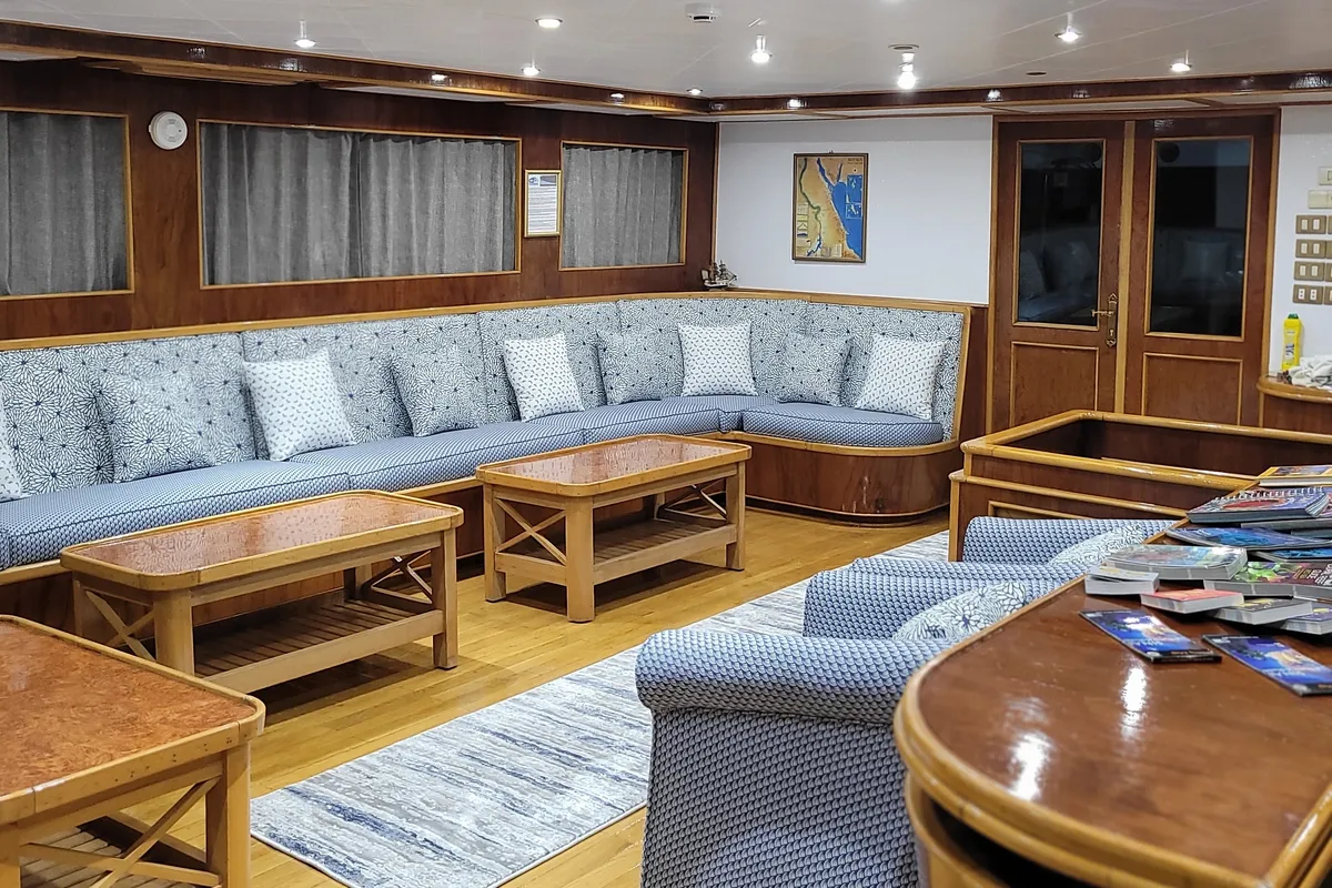 Salon of Snefro Pearl, a Gulet Luxury Motor Yacht motor yacht at Sharm El Sheikh, Egypt