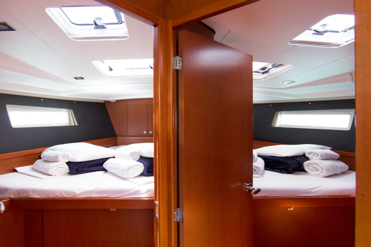 Cabin on DAEDALUS, a Beneteau Oceanis 45 sailboat at Municipal Unit of Lefkada, Greece