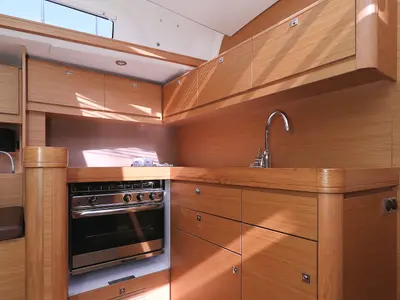 Galley of Siri, a Dufour 460 GL sailboat at Grad Vodice, Croatia