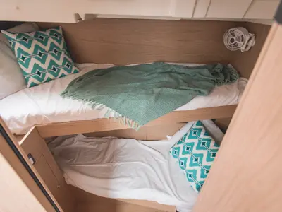 Cabin on Aphros, a Beneteau Oceanis 51.1 sailboat at Salerno, Italy