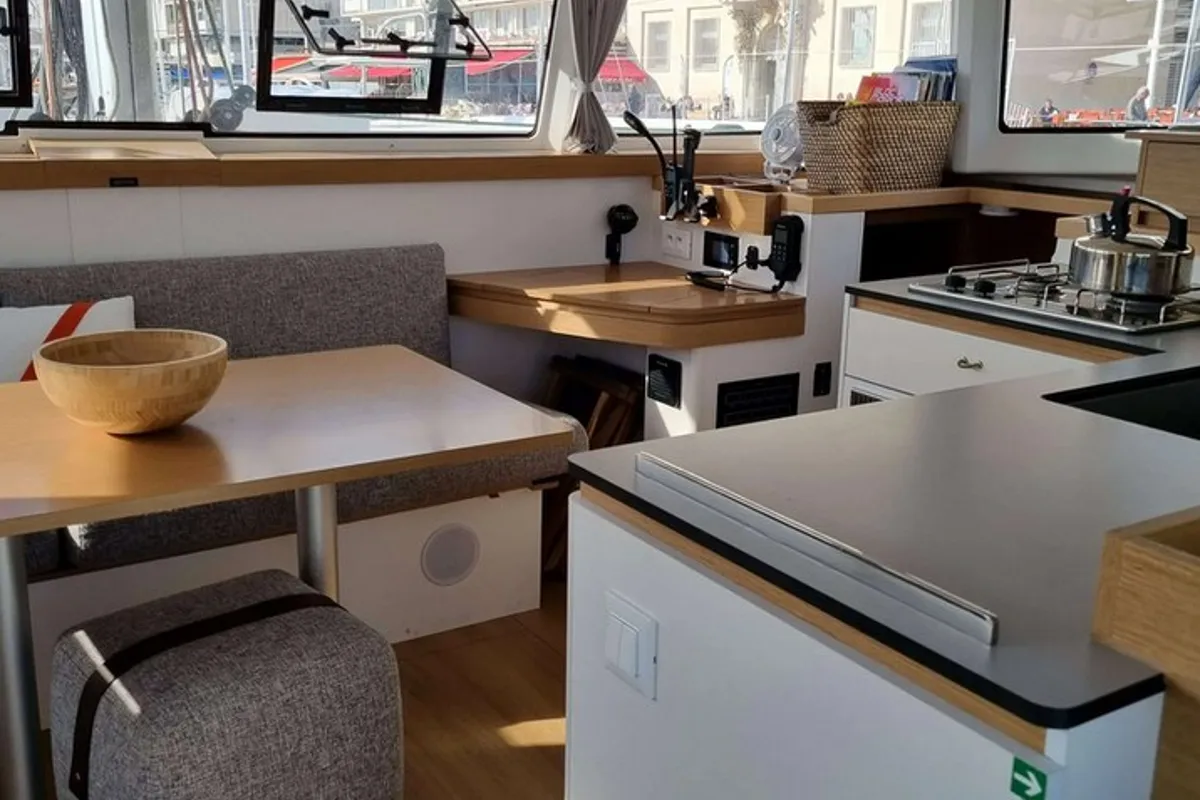 Galley of Alpamapa, a Excess 11 catamaran at Toulon, France