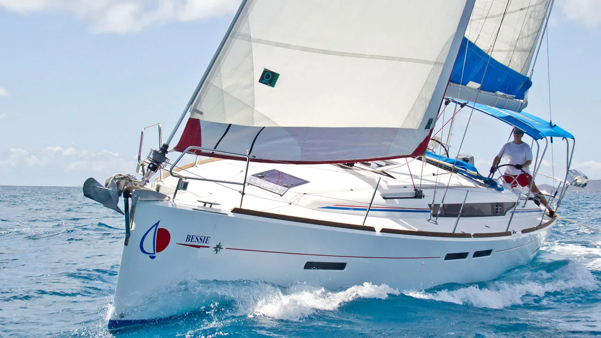 Exterior view of Sunsail 41 Classic, a Jeanneau Sun Odyssey 419 sailboat at Pa Khlok, Thailand