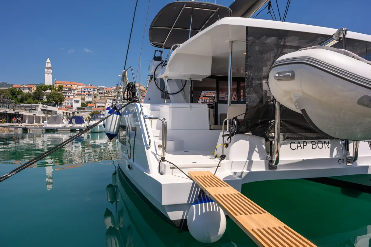 Cap Bon, a Aventura 37 catamaran at Novi Vinodolski, Croatia