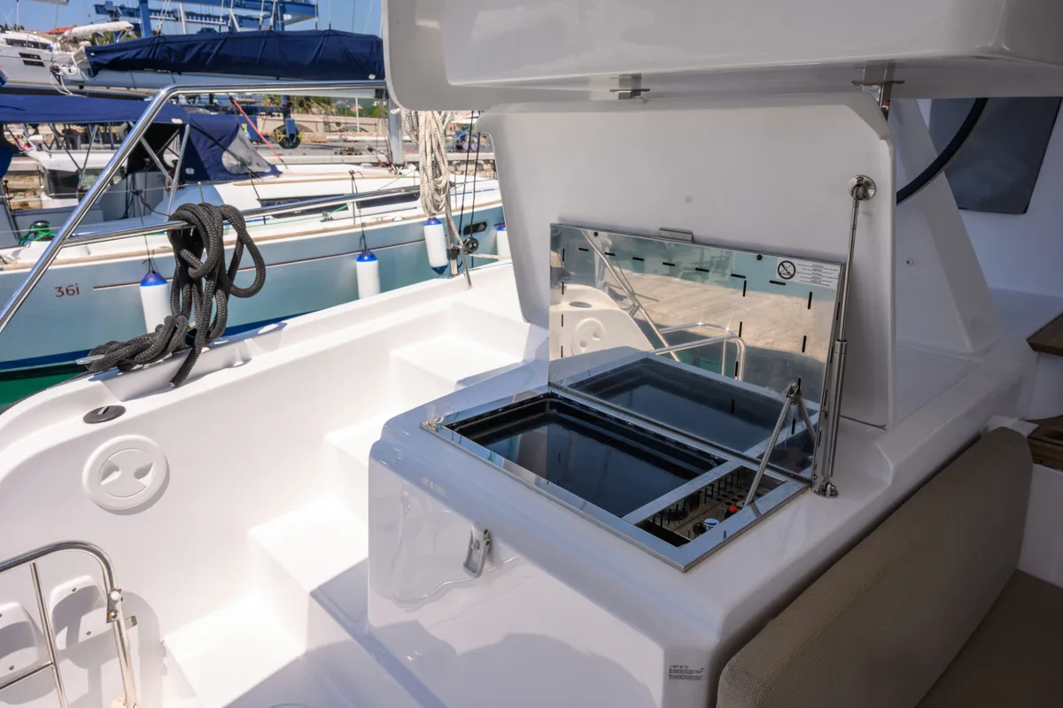 Cap Bon, a Aventura 37 catamaran at Novi Vinodolski, Croatia