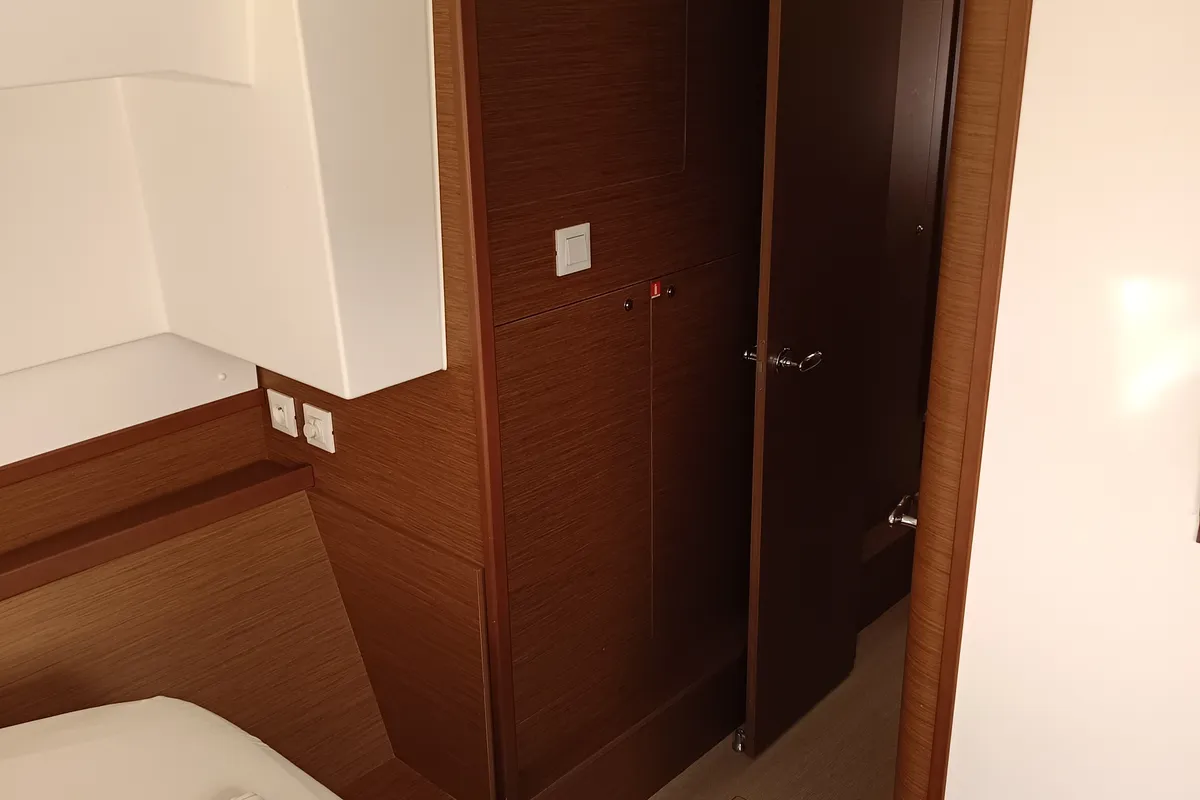 Cabin on Waterworld, a Lagoon 42 catamaran at Capo d'Orlando, Italy